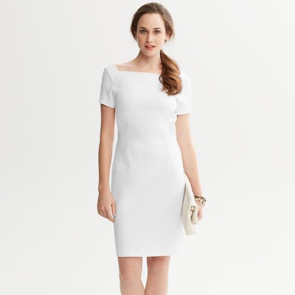 Banana Republic White Sheath
